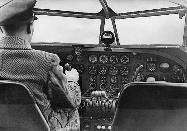 Pilot in the cockpit of a Few 200 "Condor" by Focke-Wulf, 1937