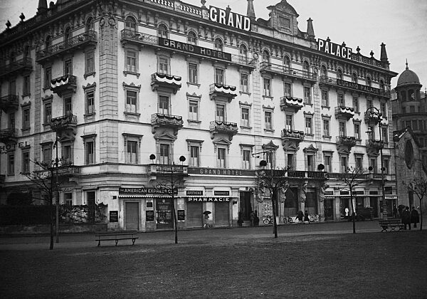 The Grand Hotel Lugano Palace during the Locarno Conference, 1925