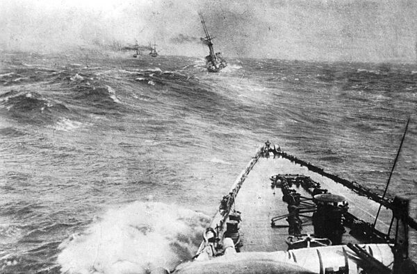 German warships during the Battle of the Falkland Islands, 1914