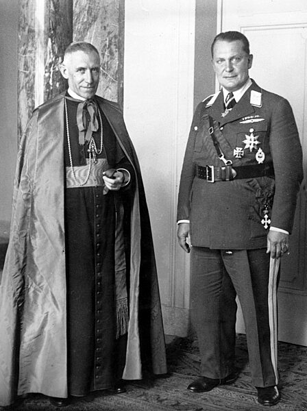 Nuncio Monsignore Cesare Orsenigo and Prime Minister Hermann Goering
