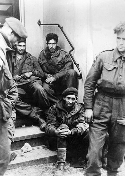 Captured British paratroopers in Arnheim, 1944
