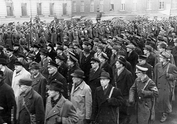 Parade of Volkssturm members, 1944