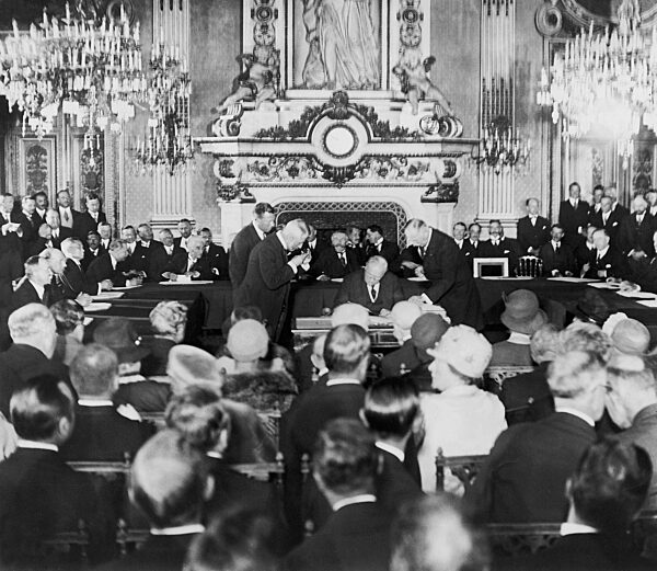 Lord Cushendun at the signing the Kellogg-Briand Pact, 1928