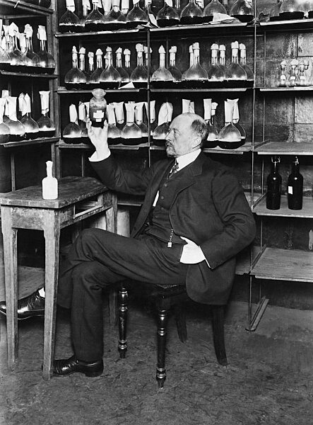 Emil von Behring in his laboratory