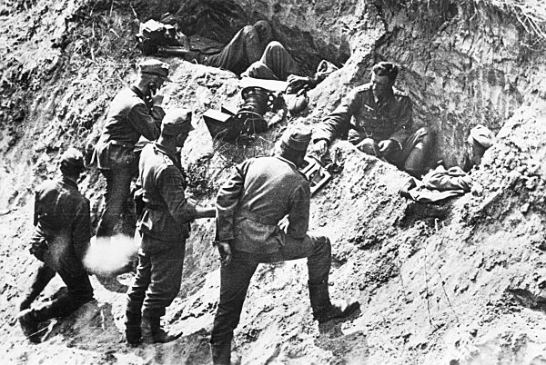 Deutscher Bataillonsgefechtsstand an der Ostfront, 1943