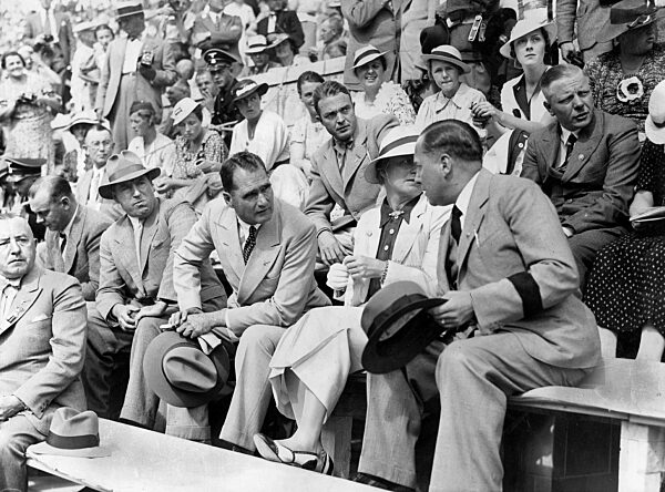 Rudolf Hess, Ilse Hess and Walther Darre at the Olympic Summer Games in Berlin, 1936