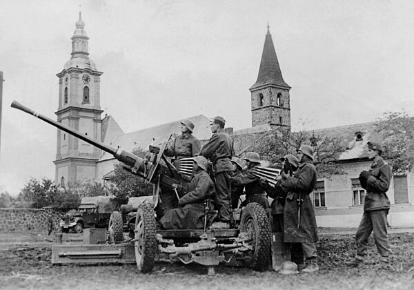 Anti-aircraft position in Hungary, 1944