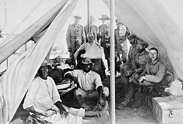 Soldiers of the protection force during the Herero uprising in German Southwest Africa, 1904