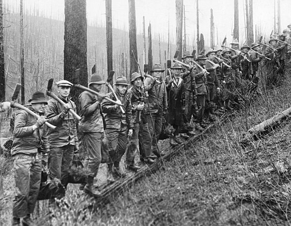 Work troop of a work-creation program during the time of the New Deal