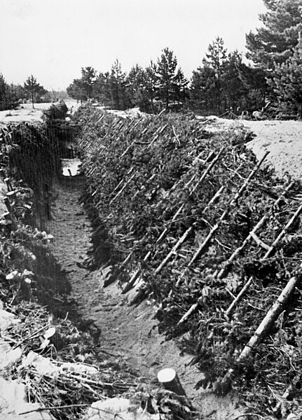 Tank trench in East Prussia, 1944