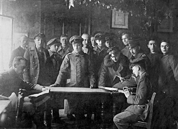 Recruitment office of the voluntary corps "Huelsen", 1919