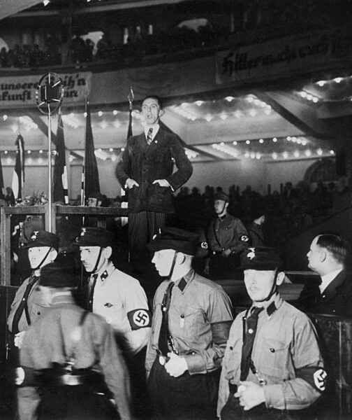 Joseph Goebbels during the Reichstag elections campaign, 1932