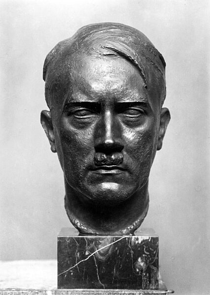 Bronze bust of Adolf Hitler
