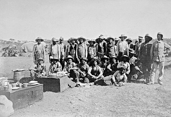 Colored soldiers of the protection force during the Herero uprising in German Southwest Africa, 1904