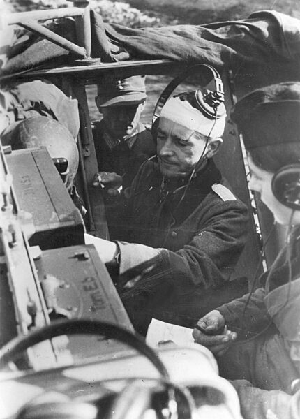 Major Wilhelm Schoening during combat in Hungary, 1944