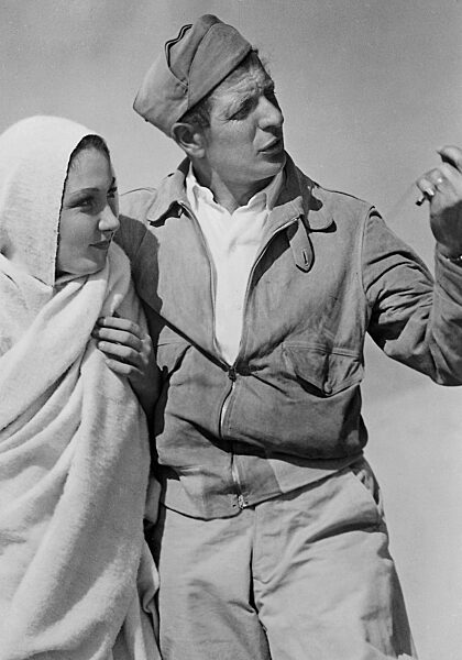 Brigitte Horney und Gustav Ucicky bei den Dreharbeiten zu 'Aufruhr in Damaskus', 1939