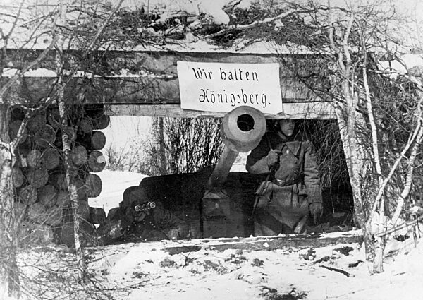 German position in front of Koenigsberg, 1945