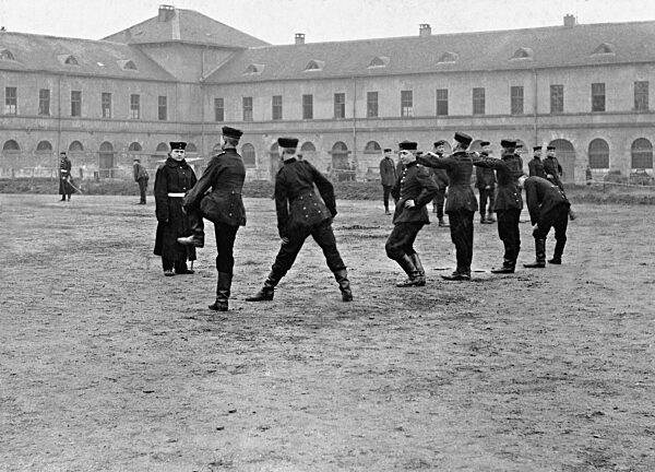 German Soldiers on a Barrack Yard, 1902