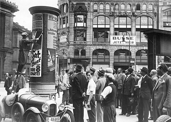 Election posters in advance of the general election, 1932
