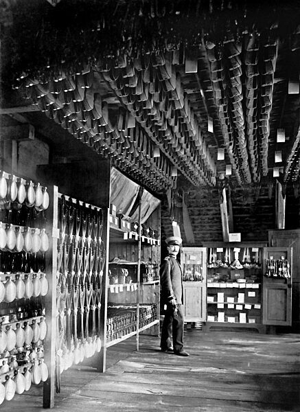 German supply sergeant in the clothing room, 1910