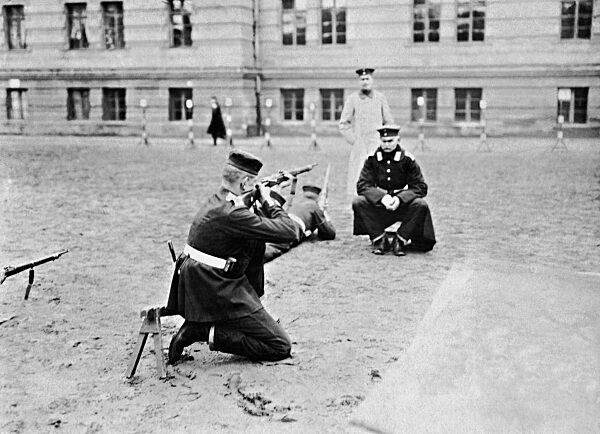 Recruits during a Shooting Drill, 1910