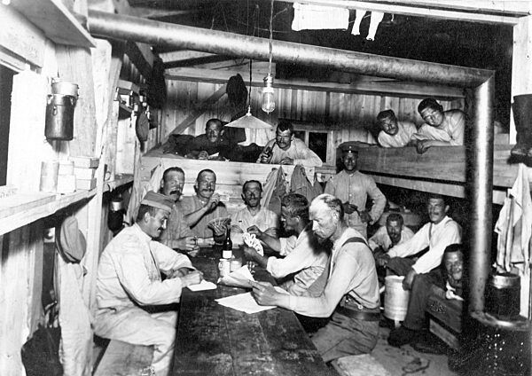 German soldiers in their bunker, 1916