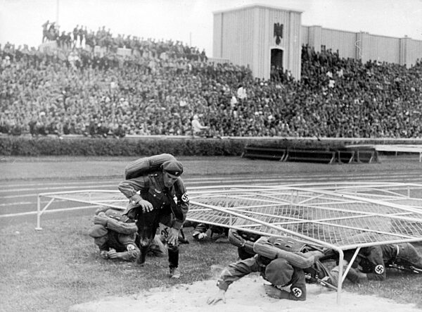 Nazi combat game during the Nuremberg Rally, 1937