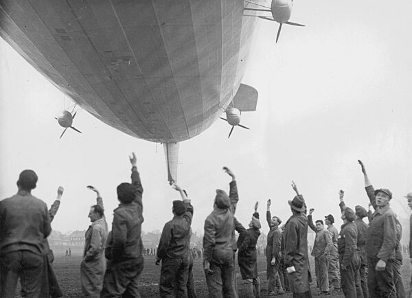 'Hindenburg' makes its first test flight, 1936
