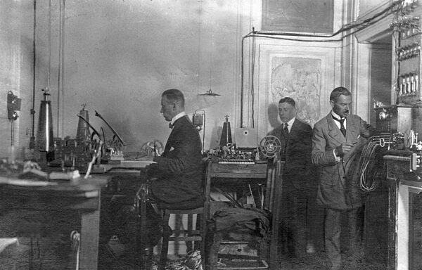 German telegram office during the Versailles conference, 1919