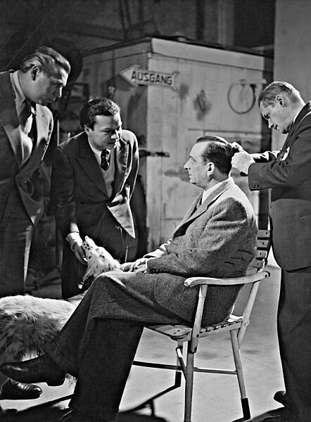Curt Götz bei Probeaufnahmen zu 'Napoleon ist an allem schuld', 1938