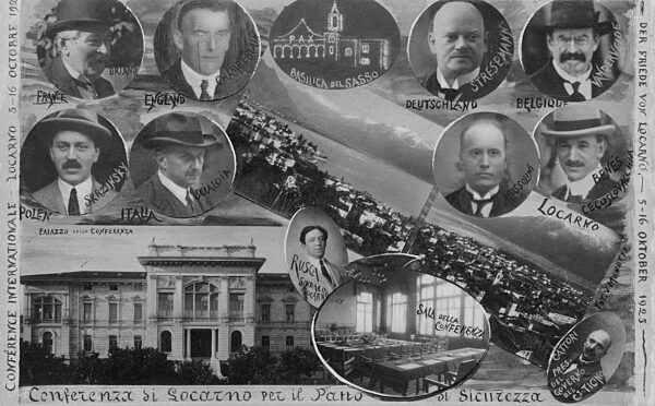Postcard from the Locarno Conference, 1925