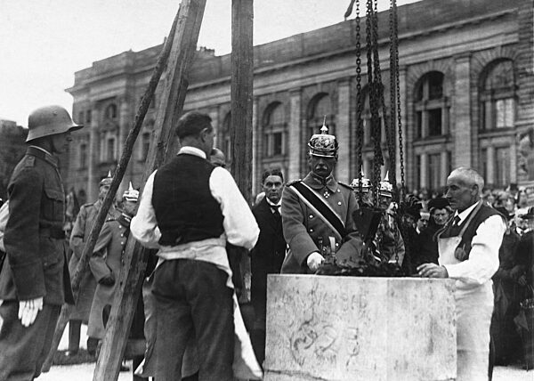 Crown Prince Rupprecht of Bavaria at the groundbreaking ceremony of a war memorial, 1923