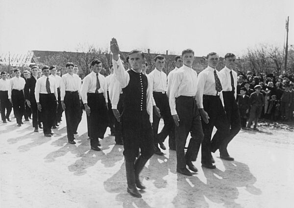 Ethnic German farmers celebrate the birthday of Adolf Hitler, 1941