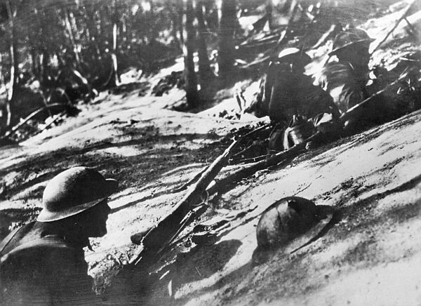 Amerikanische Soldaten an der Westfront, 1918