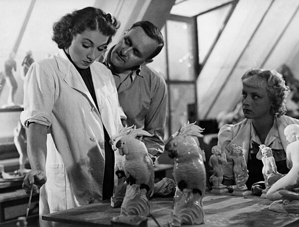 Brigitte Horney, Hans Schweikart und Erika Helmke bei den Dreharbeiten zu 'Befreite Hände', 1939