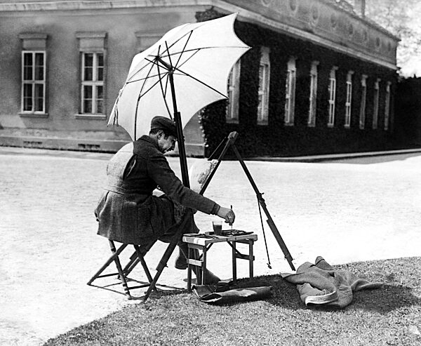 Prince August Wilhelm of Prussia when painting, 1927