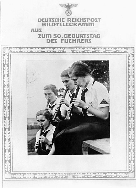 Congratulatory wire photo for the birthday of Adolf Hitler, 1939