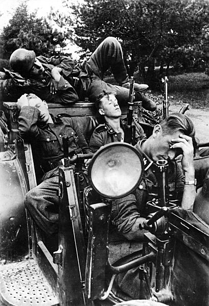 Soldiers of the Waffen-SS during a rest stop, 1941