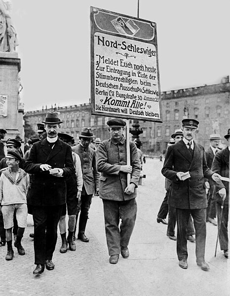 Placard of the German Committee for Schleswig 'Nordmark wants to stay German', 1920