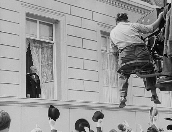 Hans Nielsen during filming of 'A Prussian Love Story', 1938