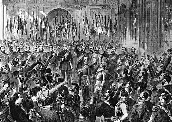 Kaiserproklamation im Spiegelsaal von Versailles, 1871