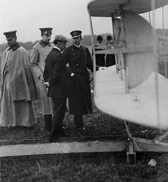 Orville Wright, Prince August Wilhelm and Prince Adalbert, 1909