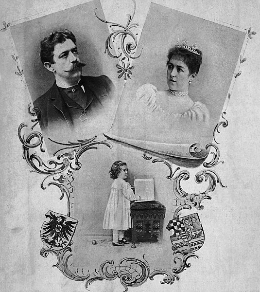 Herbert von Bismarck mit Frau Marguerite und Tochter Hannah