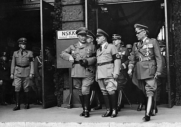 Hermann Goering, Julius Streicher, Wolf, Willy Liebel in Nuremberg, 1937