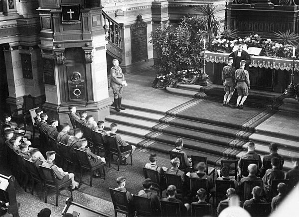 Confirmation of the Hitler Youth in a church in Berlin, 1934
