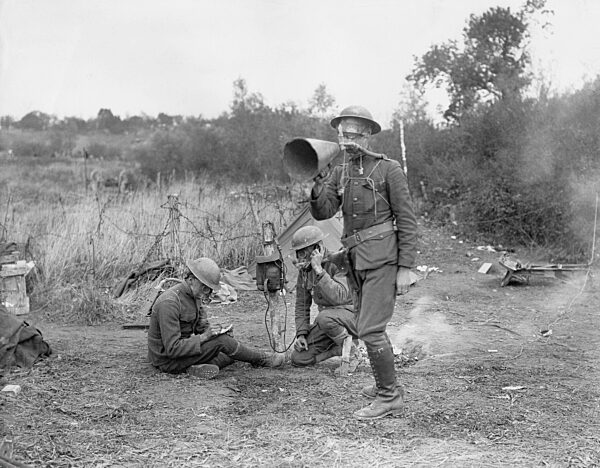 Amerikanische Soldaten bei einer Übung in Frankreich, 1918