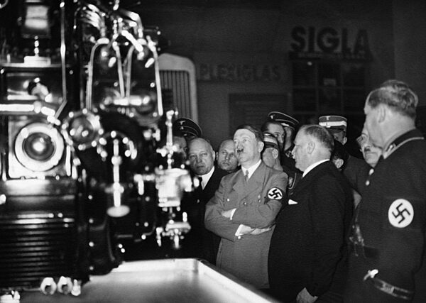 Adolf Hitler at the opening of the IAME in Berlin, 1937