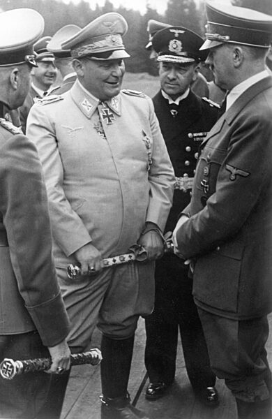 Hermann Goering in conversation with Adolf Hitler, 1941