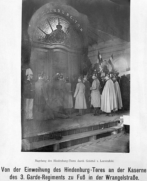 Inauguration of the Hindenburg-Tor, 1917