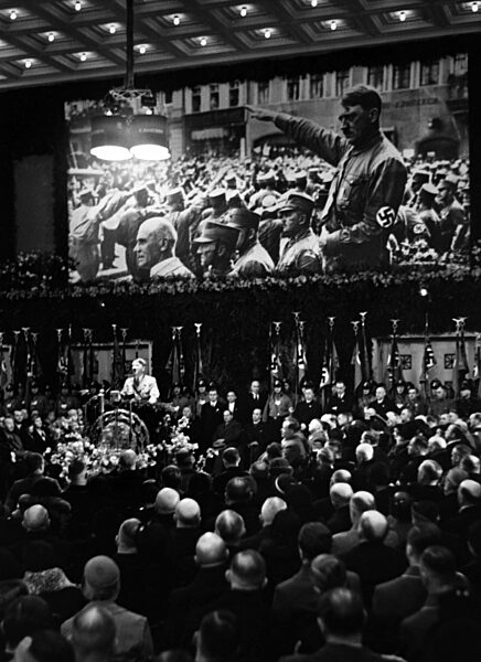 Adolf Hitler opens the automobile exhibition, 1934